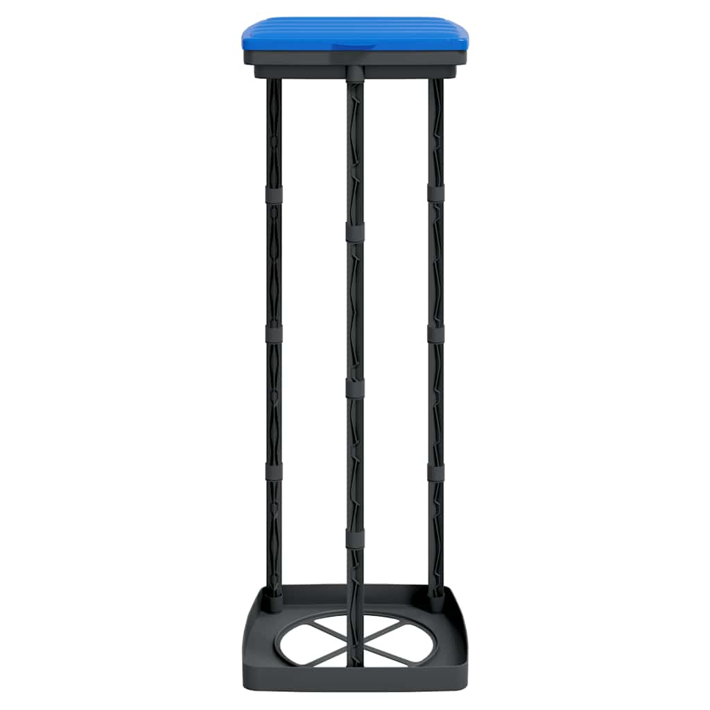 vidaXL Rubbish Bag Holders 2 pcs Black and Blue 120 L PP