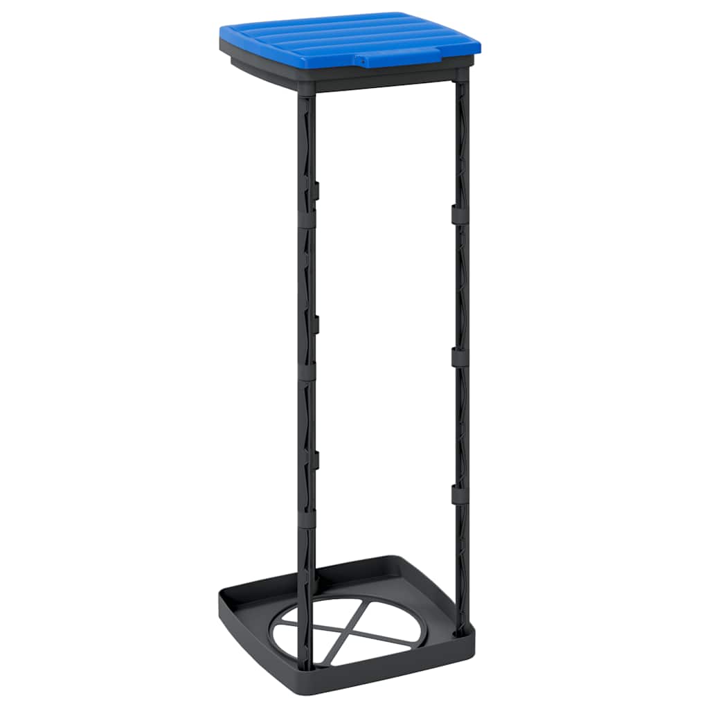 vidaXL Rubbish Bag Holders 2 pcs Black and Blue 120 L PP