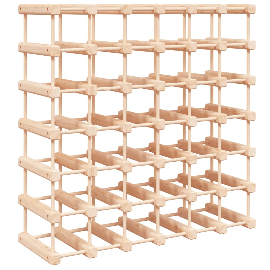 vidaXL Wine Rack for 42 Bottles 68.5x23x68.5 cm Solid Wood Pine