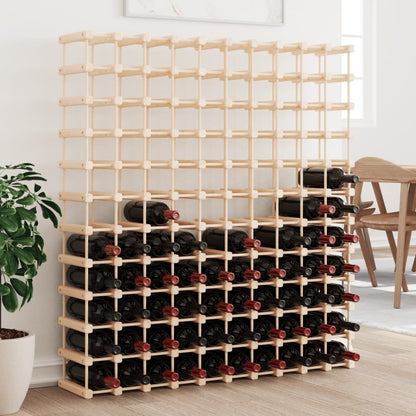 vidaXL Wine Rack for 120 Bottles 112,5x23x123,5 cm Solid Wood Pine