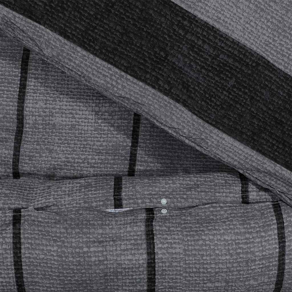 vidaXL Duvet Cover Set Dark Grey 140x200 cm Cotton