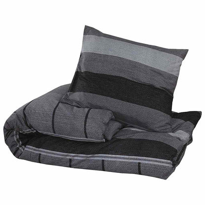 vidaXL Duvet Cover Set Dark Grey 220x240 cm Cotton