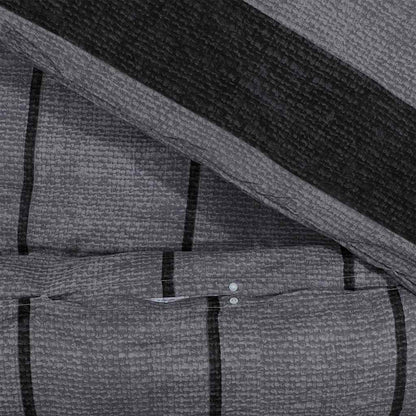 vidaXL Duvet Cover Set Dark Grey 220x240 cm Cotton