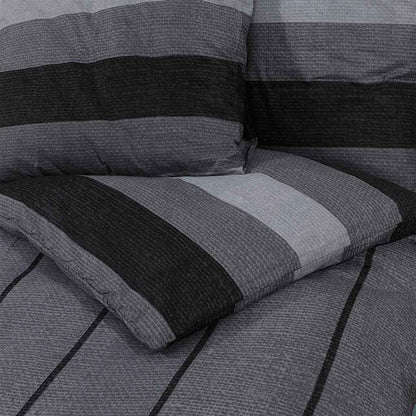 vidaXL Duvet Cover Set Dark Grey 220x240 cm Cotton