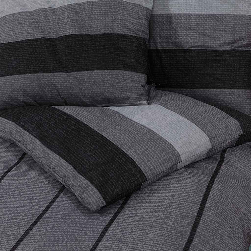 vidaXL Duvet Cover Set Dark Grey 200x220 cm Cotton
