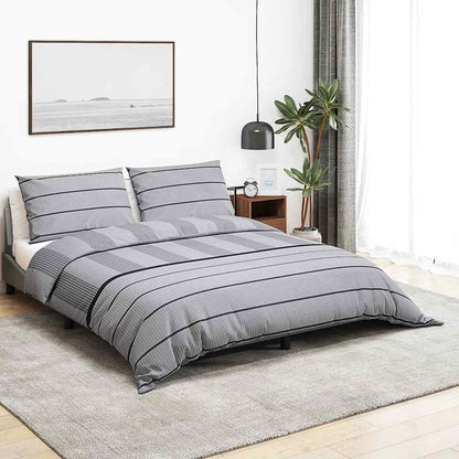 vidaXL Duvet Cover Set Light Grey 240x220 cm Cotton