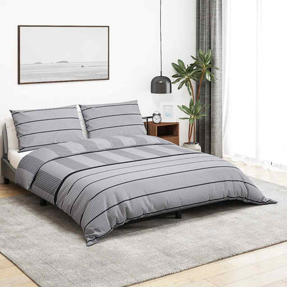 vidaXL Duvet Cover Set Light Grey 220x240 cm Cotton