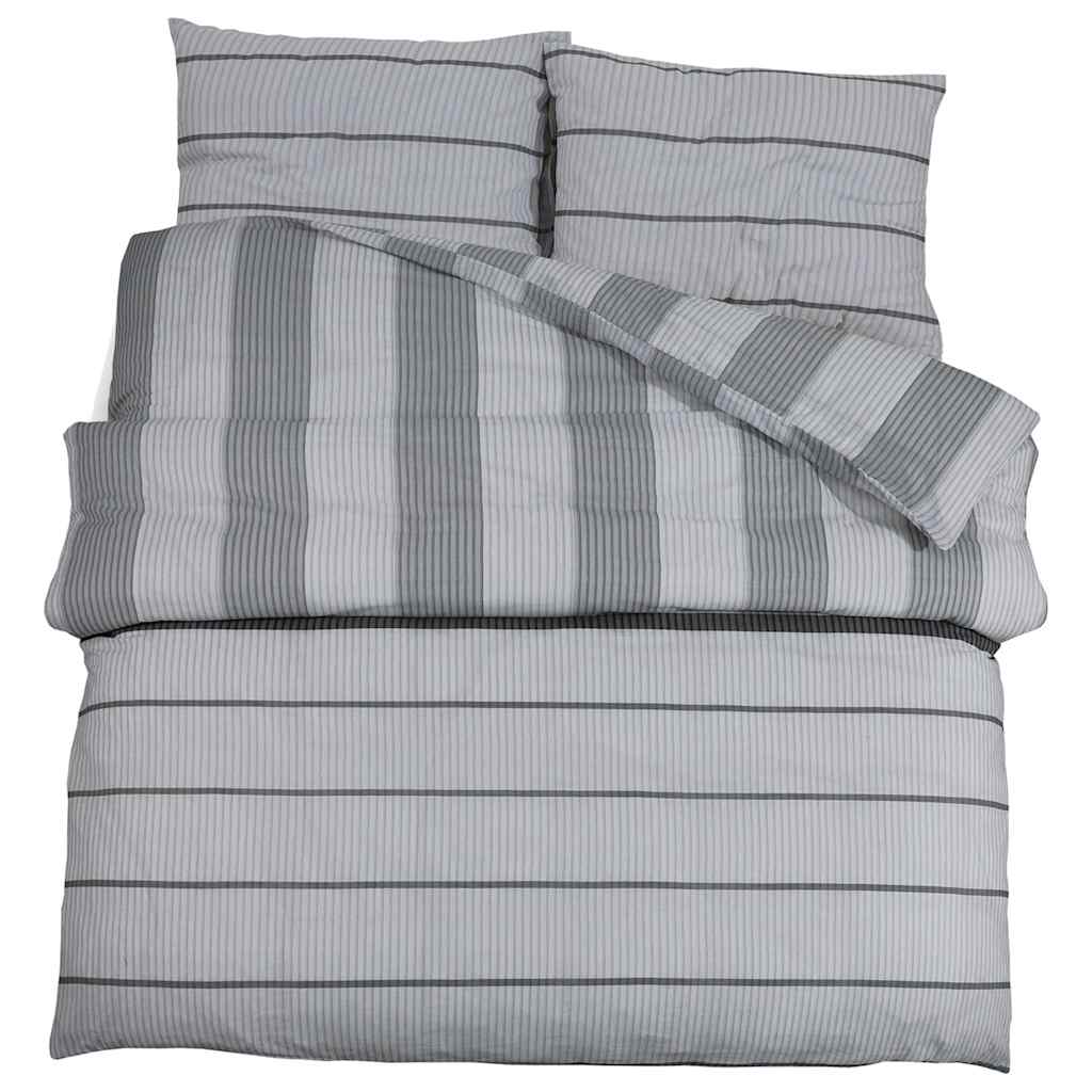 vidaXL Duvet Cover Set Light Grey 260x240 cm Cotton