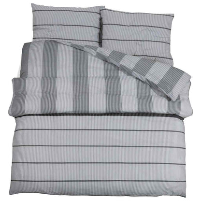 vidaXL Duvet Cover Set Light Grey 260x240 cm Cotton