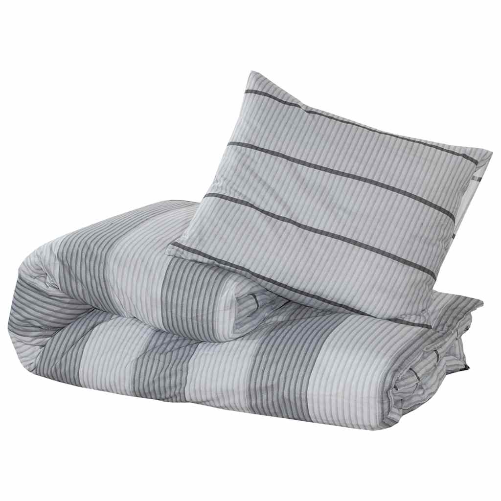 vidaXL Duvet Cover Set Light Grey 260x240 cm Cotton
