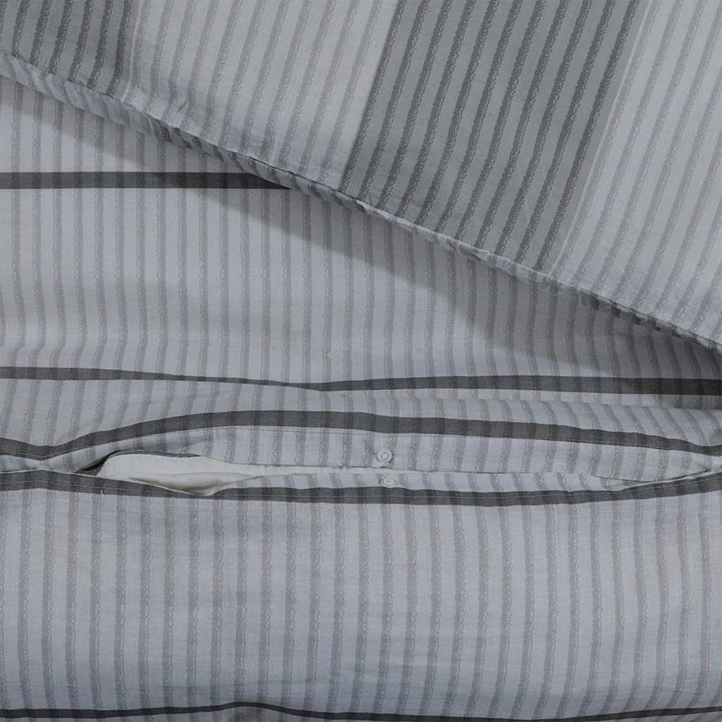 vidaXL Duvet Cover Set Light Grey 260x240 cm Cotton