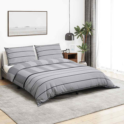 vidaXL Duvet Cover Set Light Grey 260x240 cm Cotton