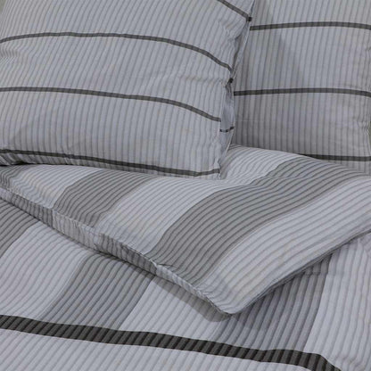 vidaXL Duvet Cover Set Light Grey 200x200 cm Cotton