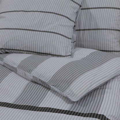 vidaXL Duvet Cover Set Light Grey 260x220 cm Cotton