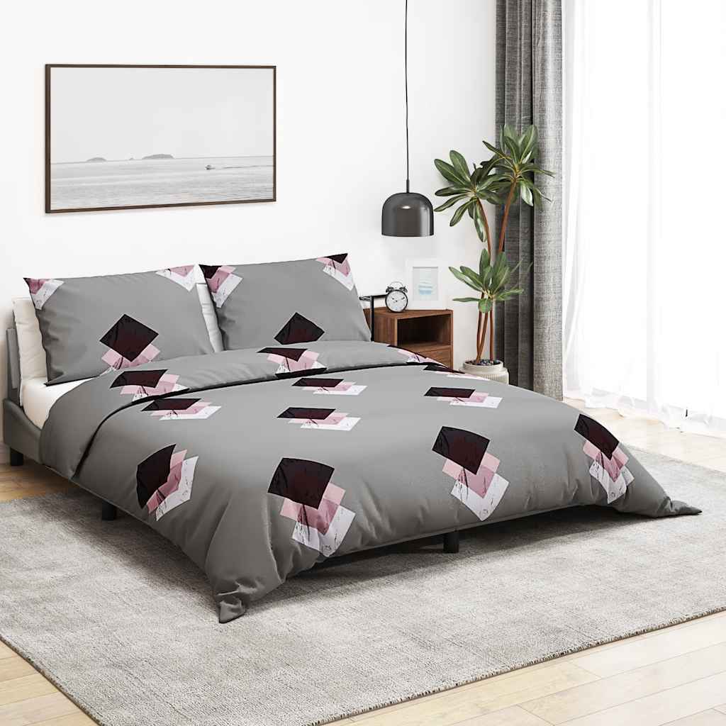 vidaXL Duvet Cover Set Multicolour 200x200 cm Cotton
