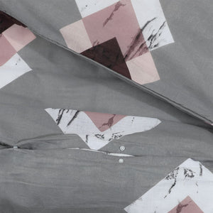 vidaXL Duvet Cover Set Grey 220x240 cm Cotton