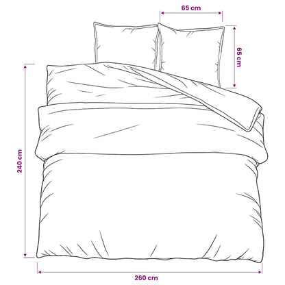 vidaXL Duvet Cover Set Grey 260x240 cm Cotton