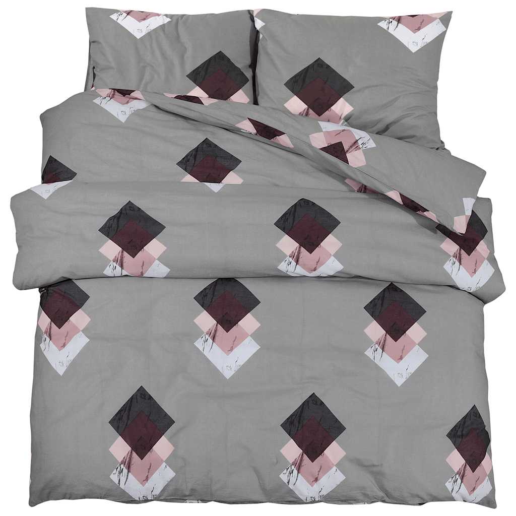 vidaXL Duvet Cover Set Multicolour 225x220 cm Cotton