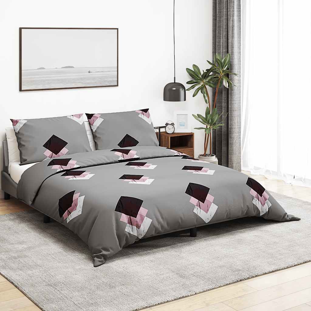 vidaXL Duvet Cover Set Multicolour 225x220 cm Cotton