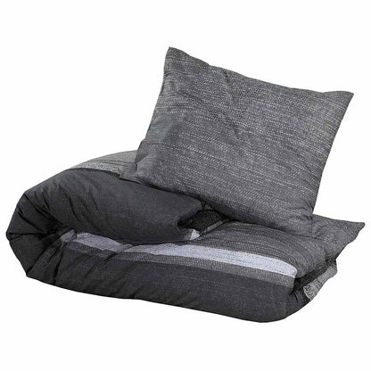vidaXL Duvet Cover Set Dark Grey 220x240 cm Cotton