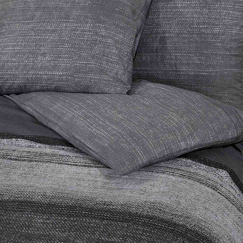 vidaXL Duvet Cover Set Dark Grey 260x240 cm Cotton
