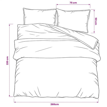 vidaXL Duvet Cover Set Pink 225x220 cm Cotton