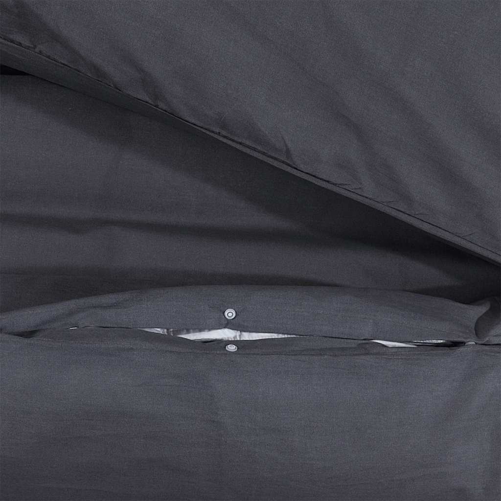 vidaXL Duvet Cover Set Black and White 240x220 cm Cotton