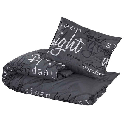 vidaXL Duvet Cover Set Black and White 220x240 cm Cotton