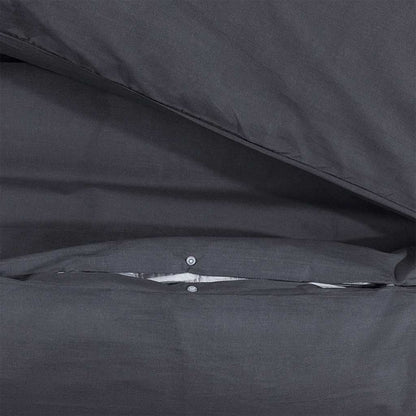 vidaXL Duvet Cover Set Black 155x220 cm Cotton