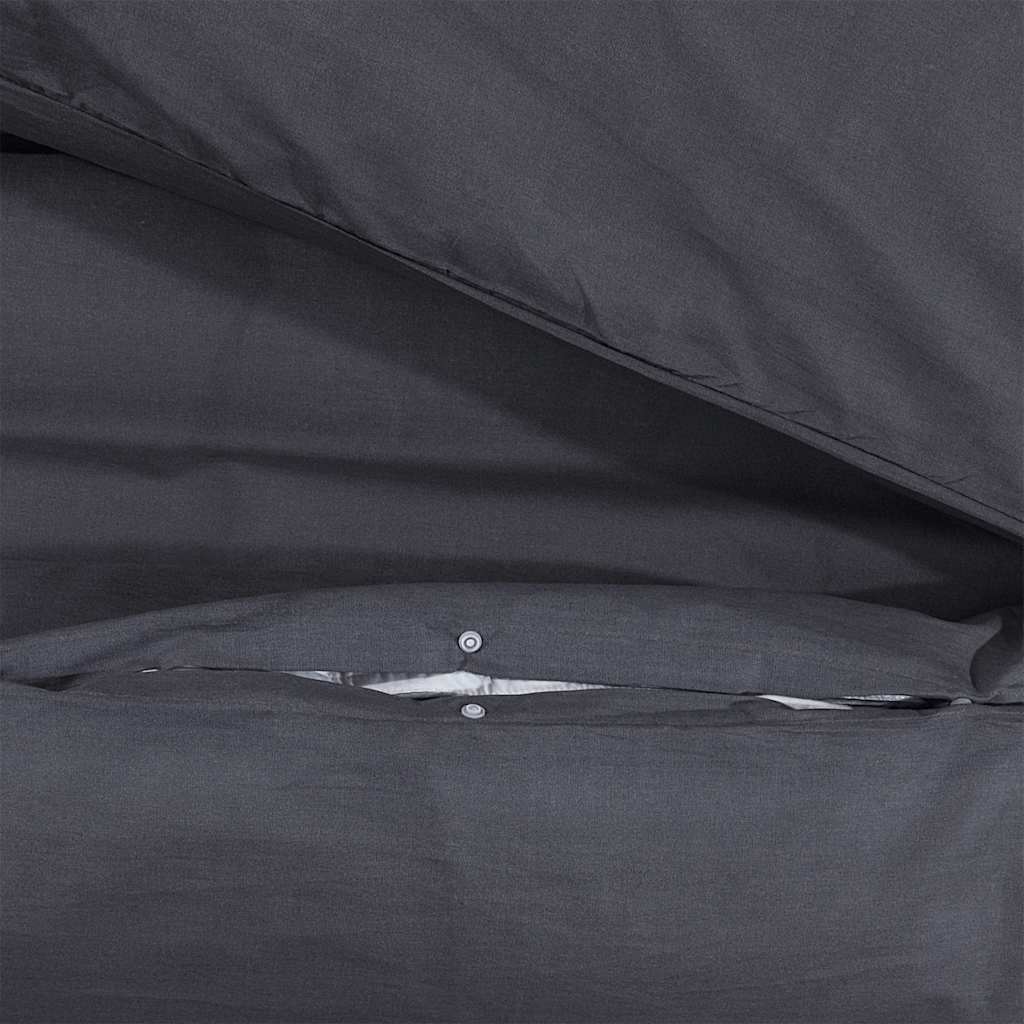 vidaXL Duvet Cover Set Black and White 140x200 cm Cotton
