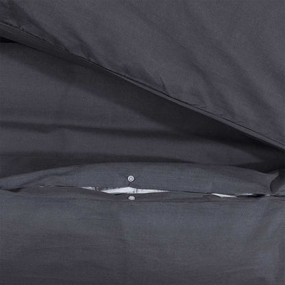 vidaXL Duvet Cover Set Black and White 140x200 cm Cotton