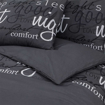 vidaXL Duvet Cover Set Black and White 140x200 cm Cotton