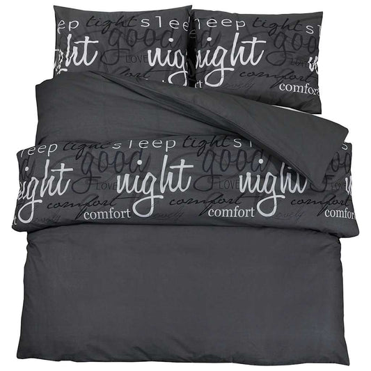 vidaXL Duvet Cover Set Black 200x200 cm Cotton