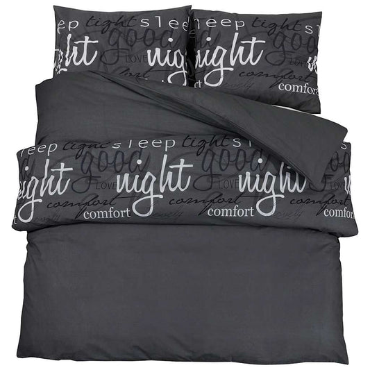 vidaXL Duvet Cover Set Black 260x220 cm Cotton
