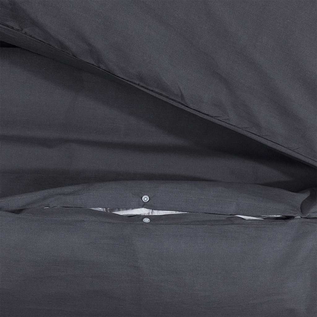 vidaXL Duvet Cover Set Black and White 260x220 cm Cotton