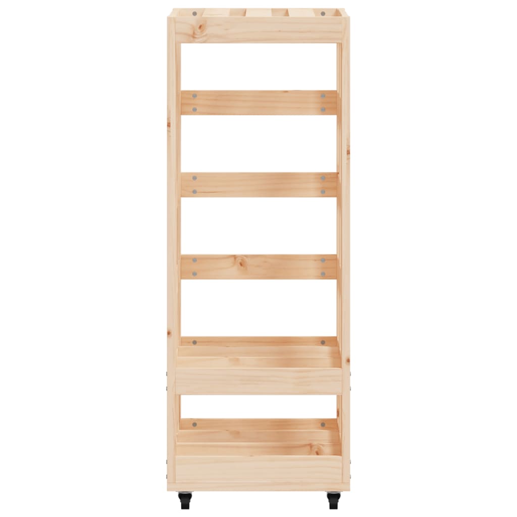 vidaXL Log Holder with Wheels 40x49x110 cm Solid Wood Pine