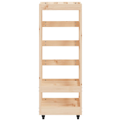vidaXL Log Holder with Wheels 40x49x110 cm Solid Wood Pine