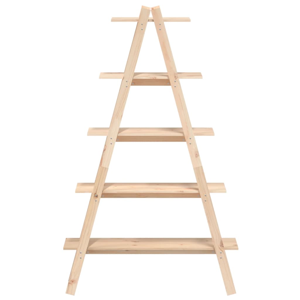 vidaXL 5-Tier Shelf A-shape 110x40x180.5 cm Solid Wood Pine