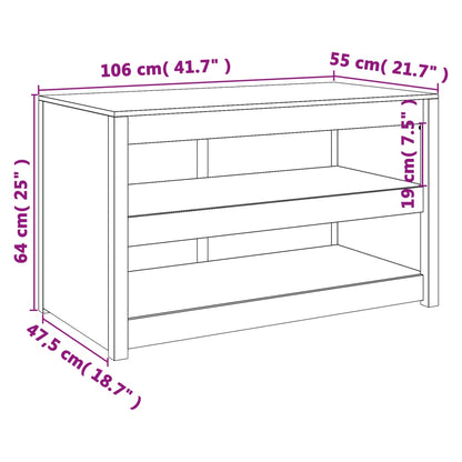 vidaXL Outdoor Kitchen Cabinet MEPPEL 106x55x64 cm Solid Wood Pine