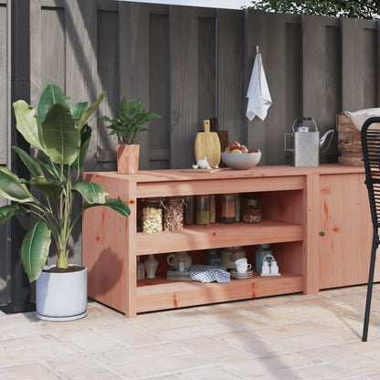 vidaXL Outdoor Kitchen Cabinet "MEPPEL" 106x55x64 cm Solid Wood Douglas