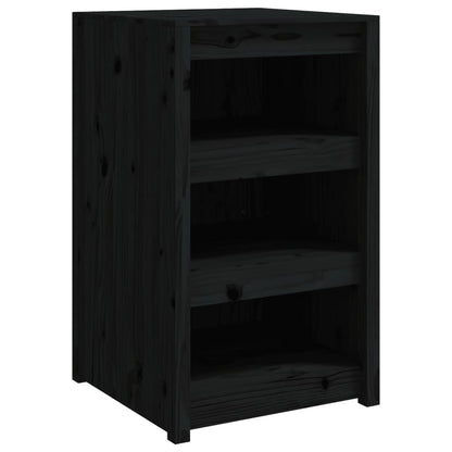 vidaXL Outdoor Kitchen Cabinet "MEPPEL" Black 55x55x92 cm Solid Wood Pine