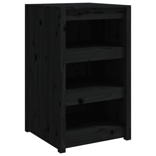vidaXL Outdoor Kitchen Cabinet "MEPPEL" Black 55x55x92 cm Solid Wood Pine