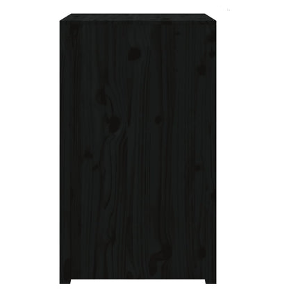 vidaXL Outdoor Kitchen Cabinet "MEPPEL" Black 55x55x92 cm Solid Wood Pine