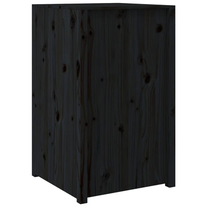 vidaXL Outdoor Kitchen Cabinet "MEPPEL" Black 55x55x92 cm Solid Wood Pine