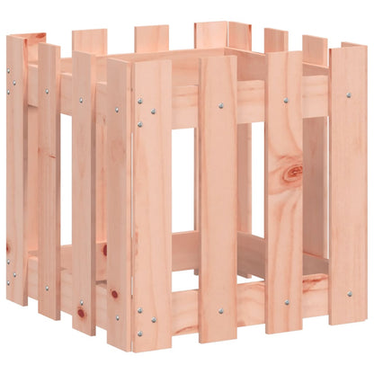 vidaXL Garden Planter with Fence Design 40x40x40 cm Solid Wood Douglas