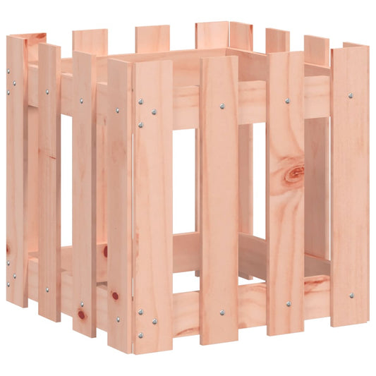 vidaXL Garden Planter with Fence Design 40x40x40 cm Solid Wood Douglas