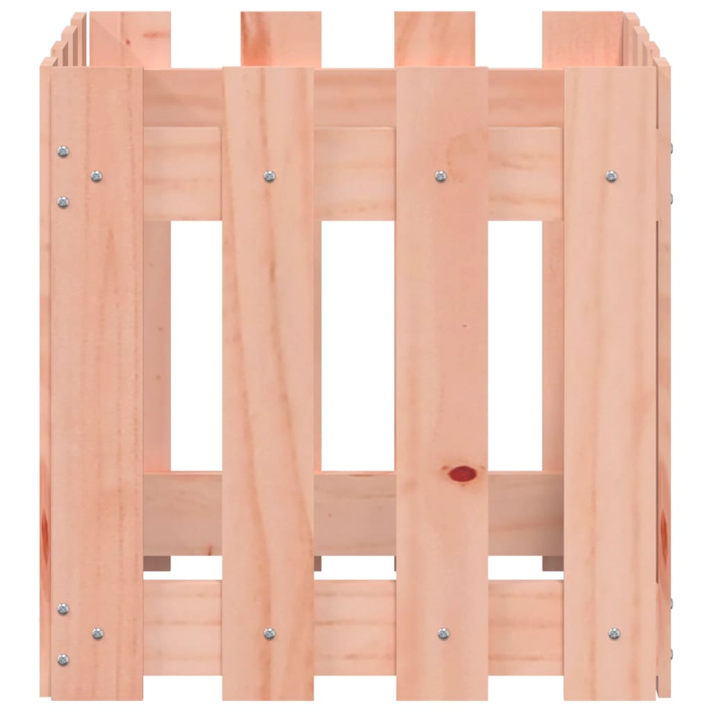 vidaXL Garden Planter with Fence Design 40x40x40 cm Solid Wood Douglas