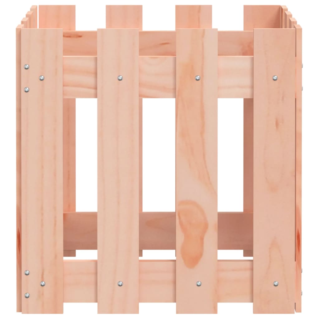 vidaXL Garden Planter with Fence Design 40x40x40 cm Solid Wood Douglas
