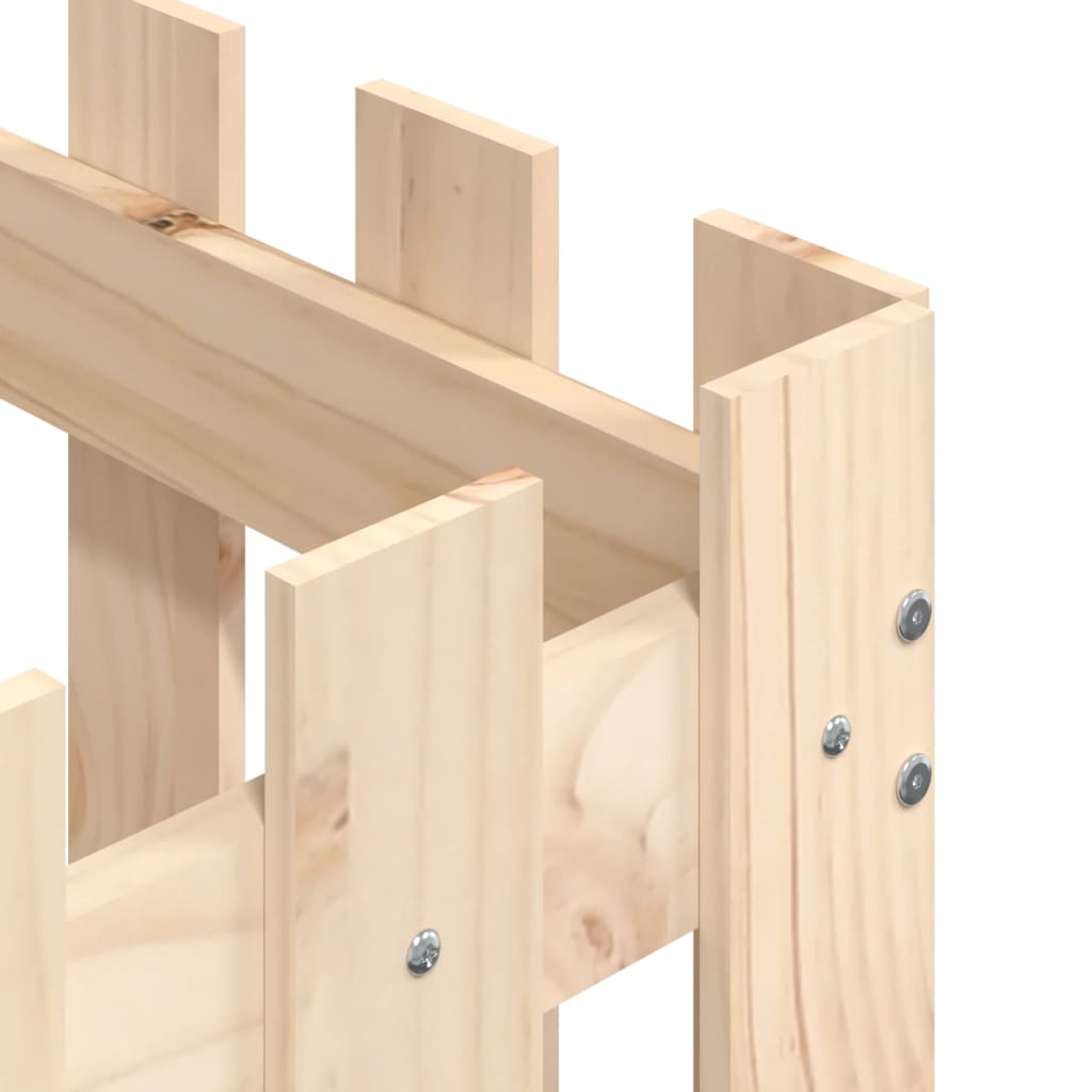 vidaXL Garden Planter with Fence Design 50x50x50 cm Solid Wood Pine