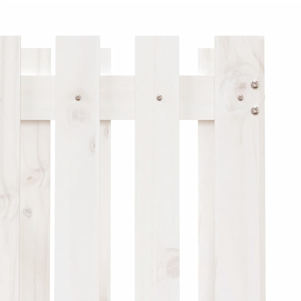 vidaXL Garden Planter with Fence Design White 70x70x70 cm Solid Wood Pine